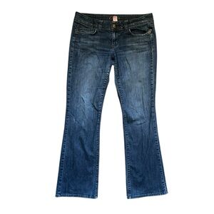 Vintage Candies Mid-Rise Bootcut Jeans Y2K 00s Distressed Stretch Denim Size 11